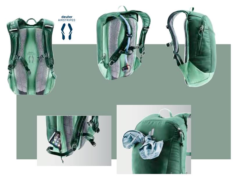 Vlastnosti detsk&eacute;ho cyklistick&eacute;ho batohu Deuter Junior Bike